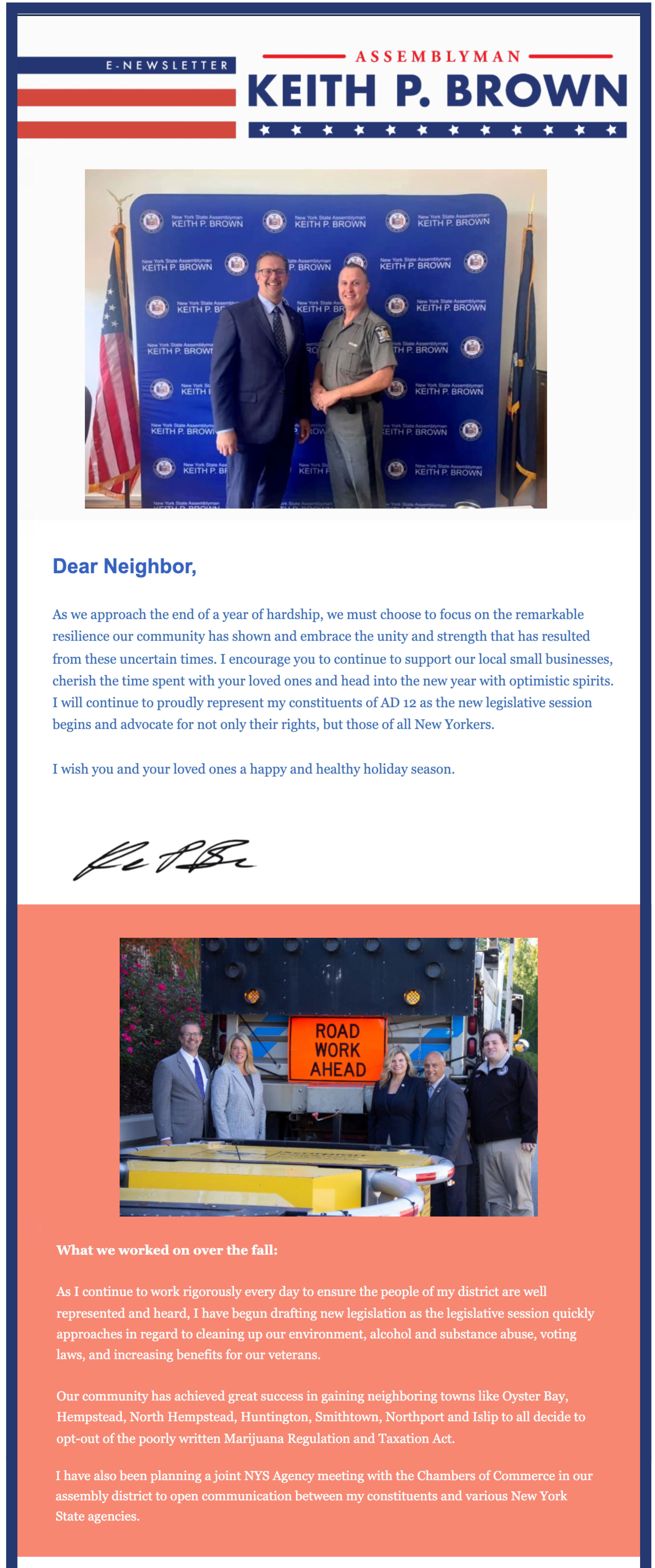 Assemblyman Keith Brown’s Fall 2021 Newsletter