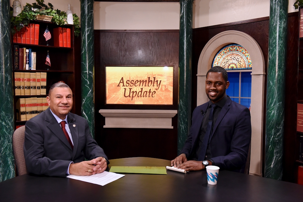 Assemblyman Ramos with his recent Assembly Update guest, Charles Khan of 'Strong for All', discussing the minimum wage increase.  Assembly Update airs Fridays nights at 8:30 pm on Cablevision channel