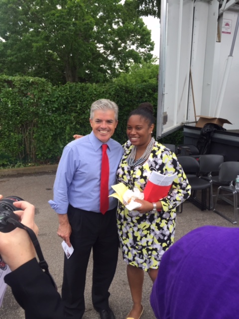 Suffolk County Executive Steve Bellone and Assemblywoman Jean-Pierre attend the North Amityville Community Parade and Festival Day