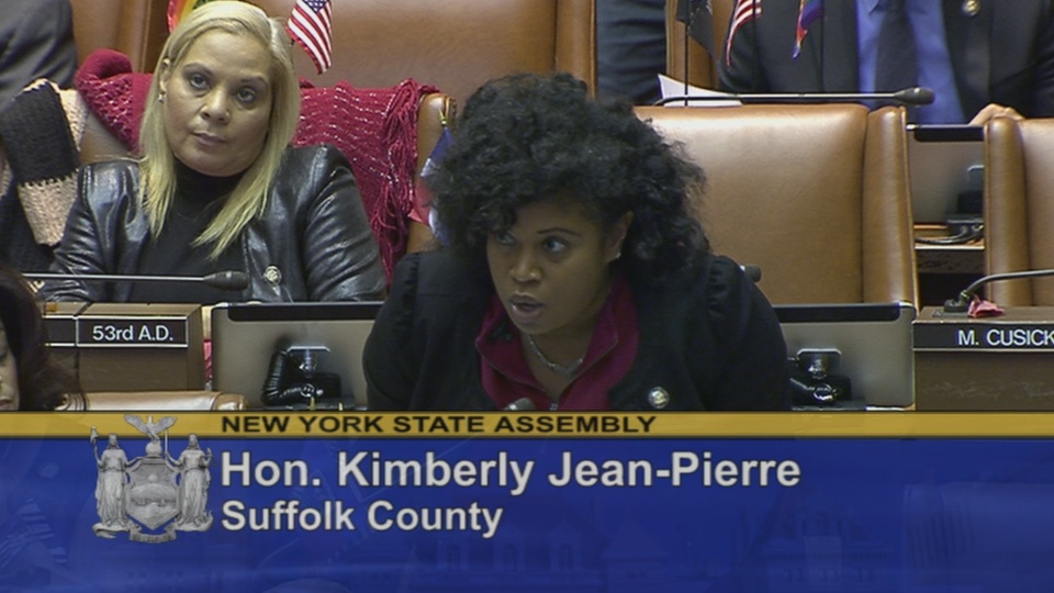 Assemblywoman Jean-Pierre Standing in Support of Paid Family Leave