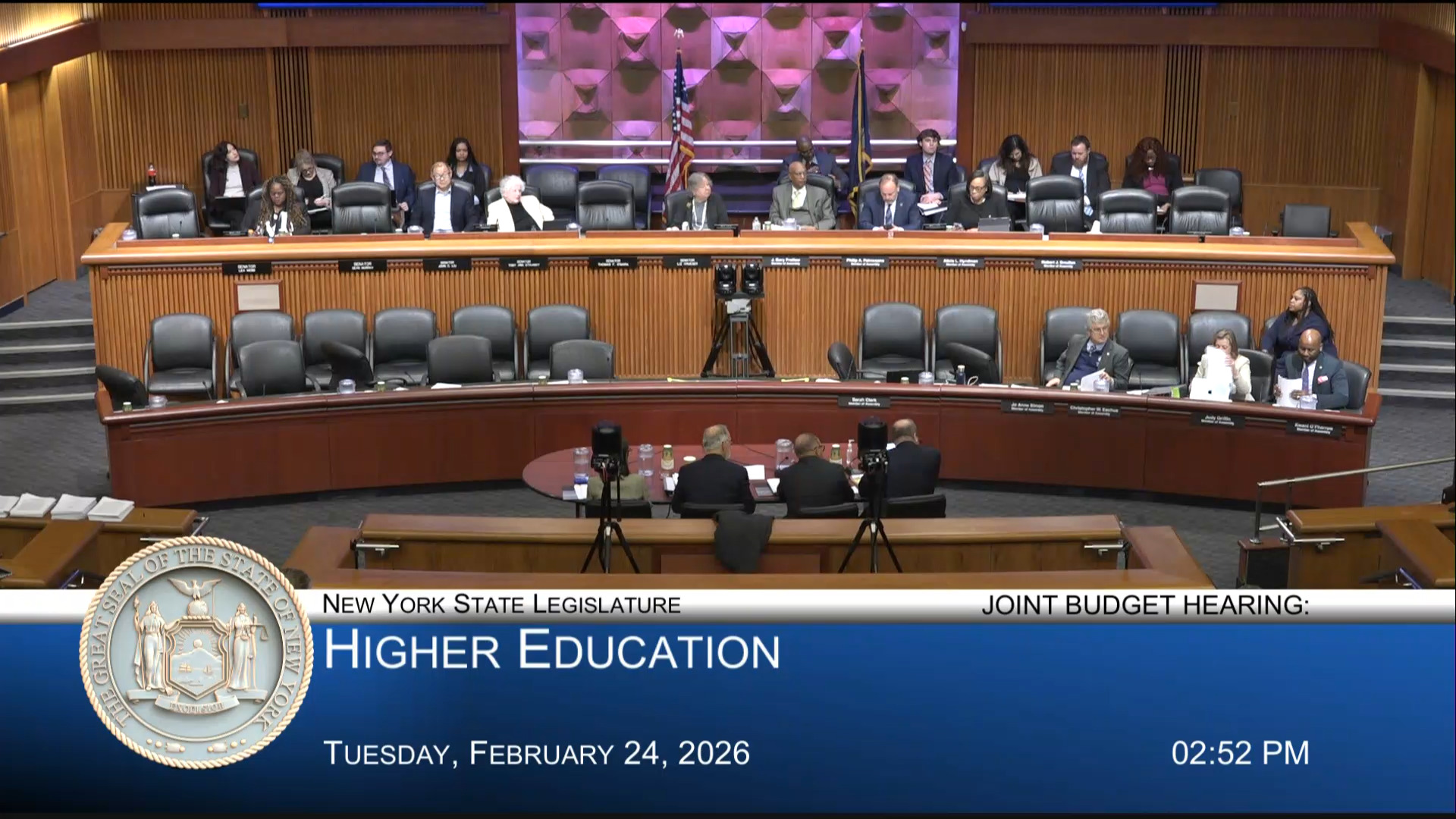 CUNY Chancellor Testifies During Joint Budget Hearing on Higher Education