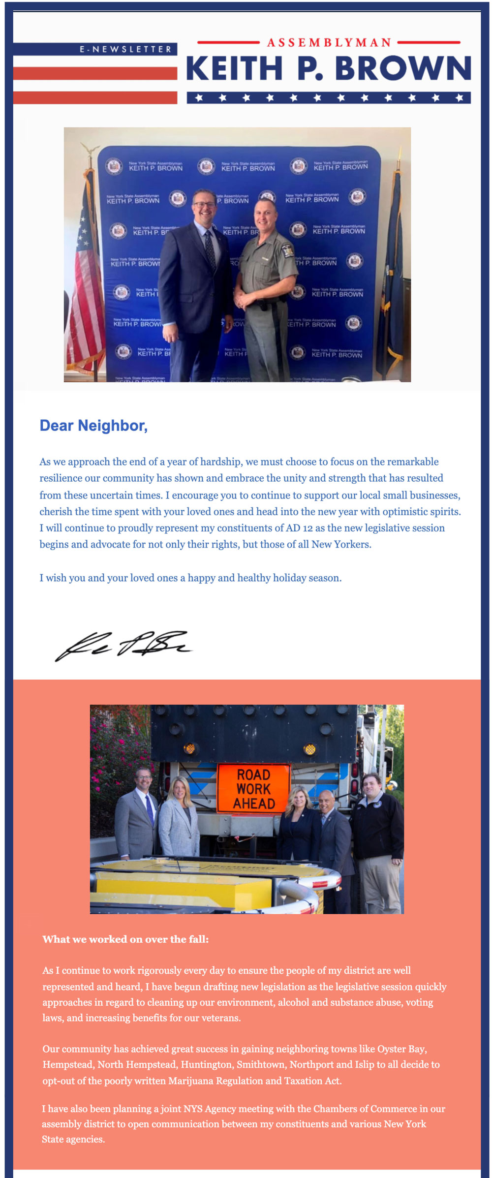 Assemblyman Keith Brown’s Fall 2021 Newsletter