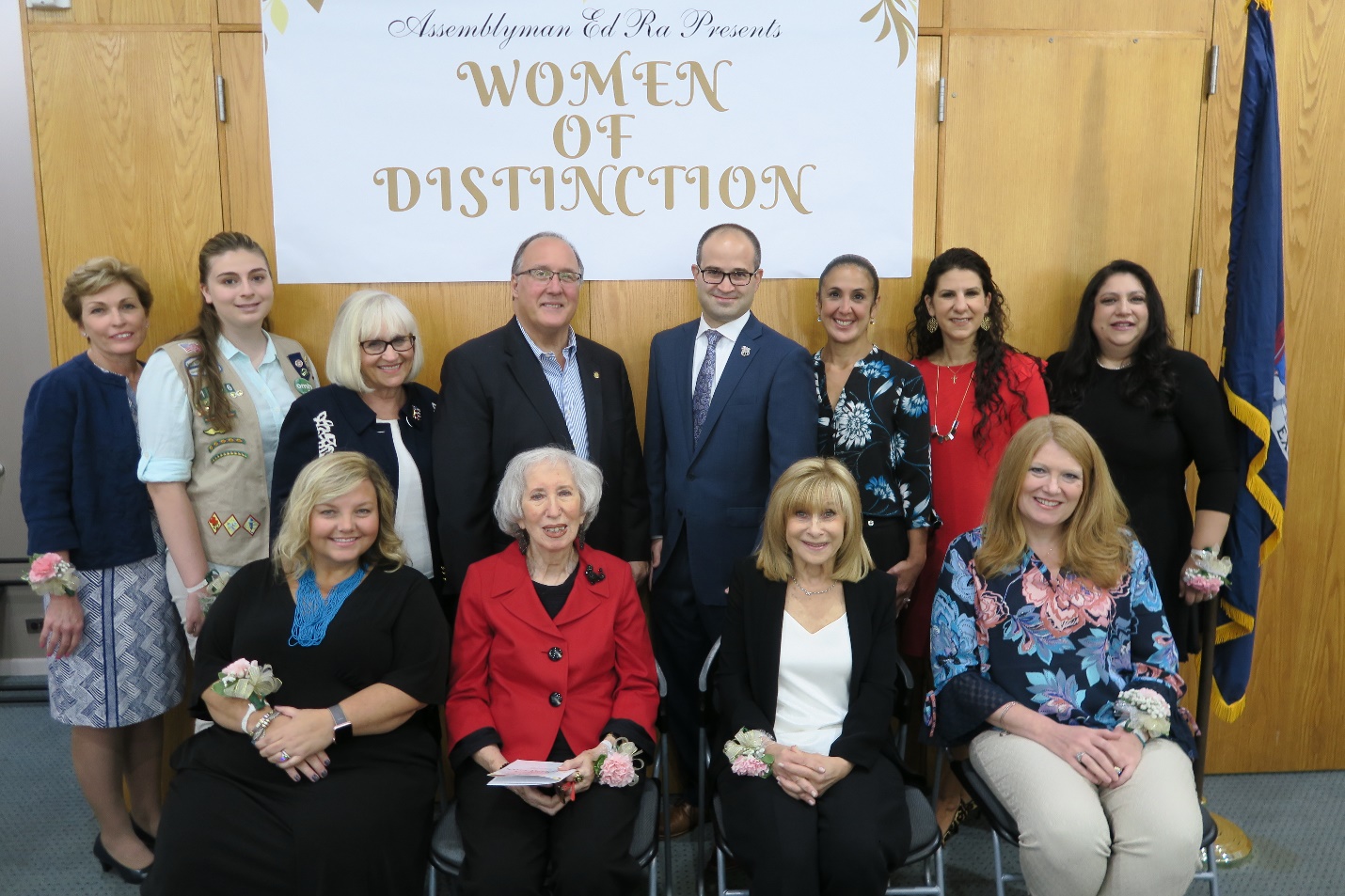 Assemblyman Ed Ra (R-Franklin Square) honored eight local women with his 2018 Women of Distinction Award on Saturday, October 6 at the Westbury Memorial Public Library. (From left to right, back row)