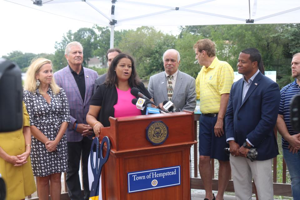 Path to the Park Project: Assemblywoman Solages is joined by Lieutenant Governor Kathy Hochul and Town of Hempstead officials to highlight the completion of a 3.8 million sustainable infrastructure pr