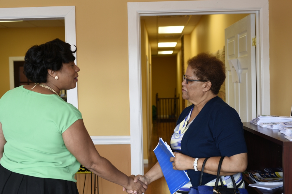 Assemblywoman Hyndman welcomes constituents during her Open House.