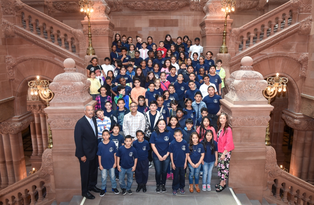 Students, teachers, & parents from P.S. 127 in Queens visit Assemblyman Aubry at the State Capitol, May 17, 2016.