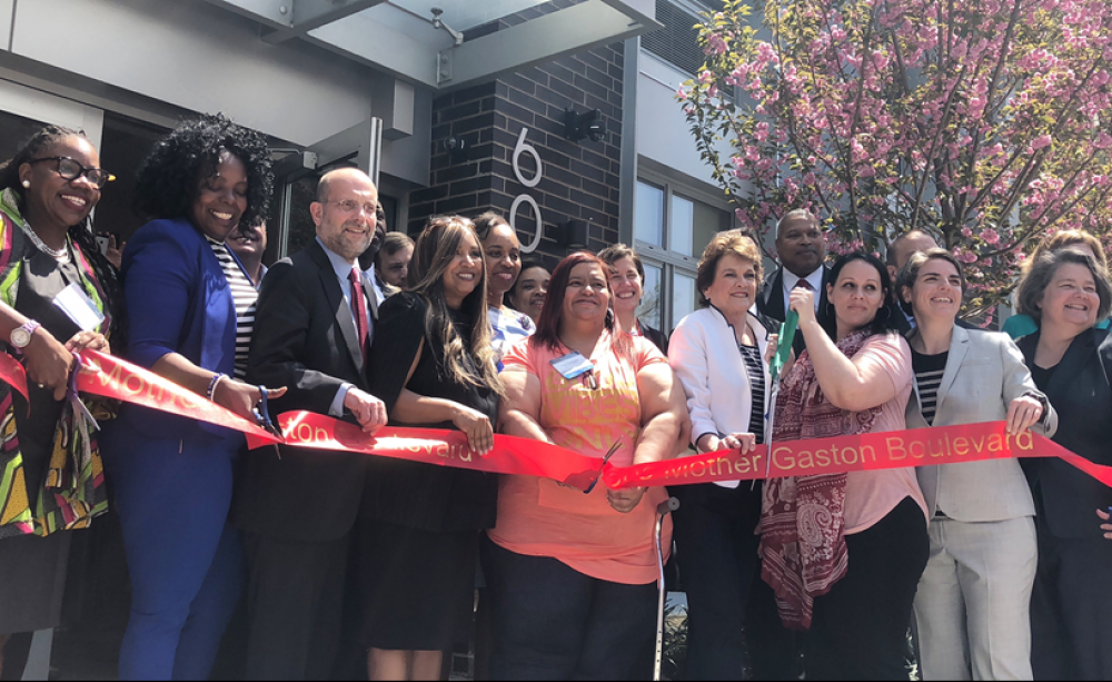 Assemblywoman Walker, Councilwoman Ampry-Samuel, State officials and constituents at the Ribbon Cutting Ceremony for Camba Inc. new Affordable and Supportive Housing at 603 Mother Gaston.
