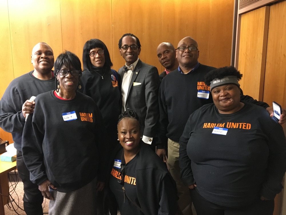 Assemblymember Al Taylor met with members of Harlem United in Albany Monday, March 5 2018 to discuss issues of concern in the community.