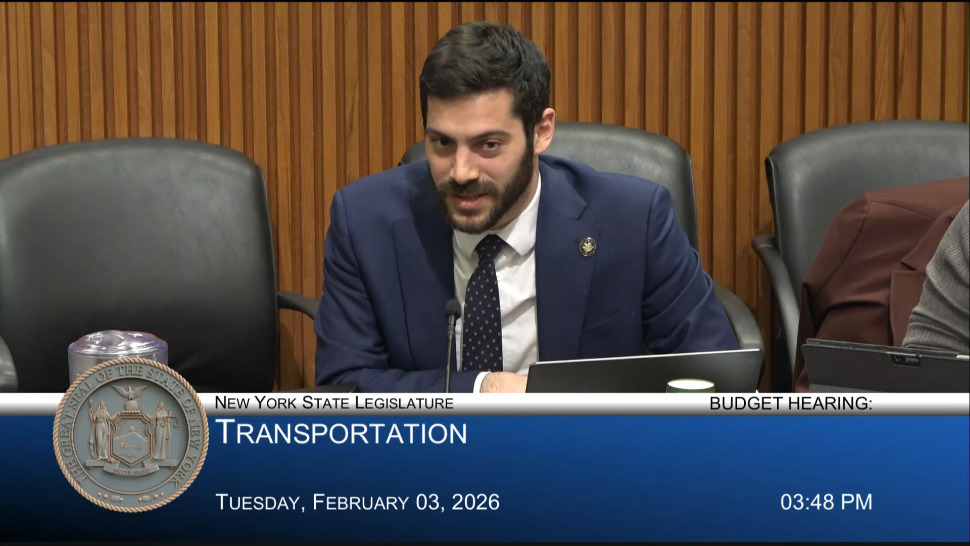 DMV Commissioner Testifies During a Joint Budget Hearing on Transportation