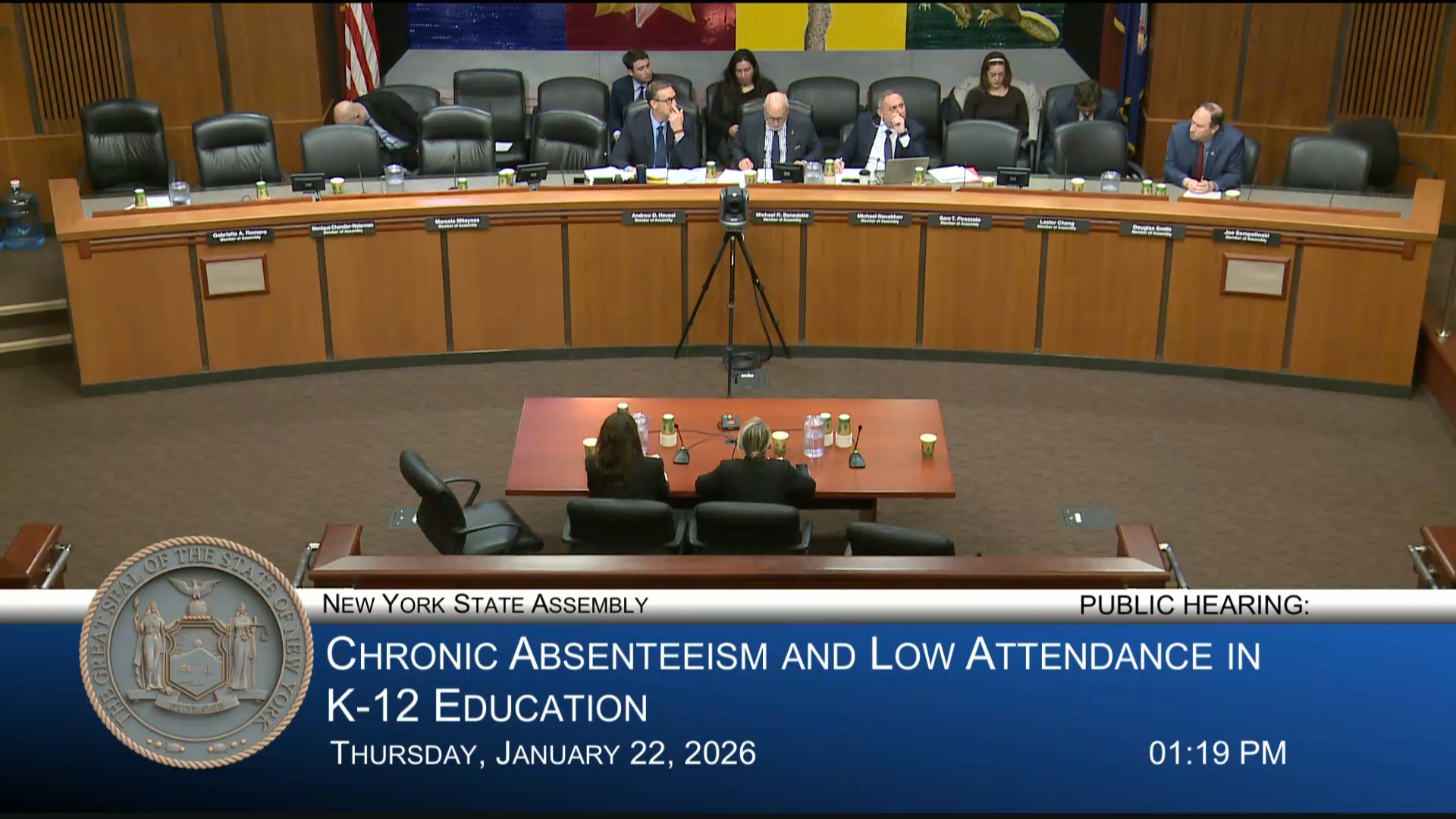 Assembly Holds a Public Hearing to Determine the Causes of Chronic Absenteeism and Low Attendance in NYS Schools