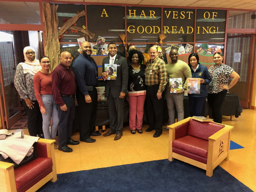 Speaker Heastie and Senator Jamaal Bailey visit the New York Public Library Eastchester Branch’s Story Time.