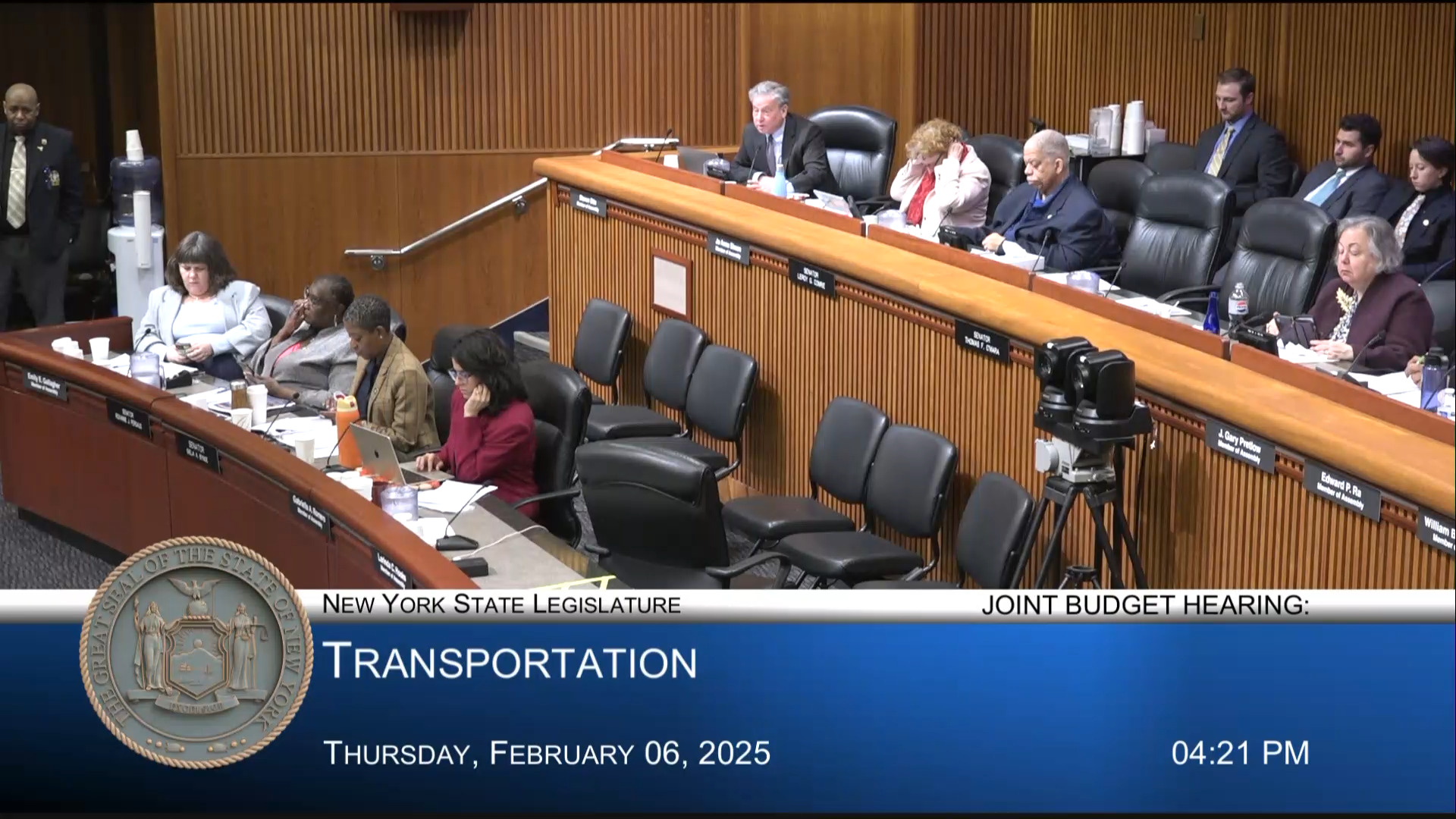 DMV and Thruway Representatives Testify During Joint Budget Hearing on Transportation