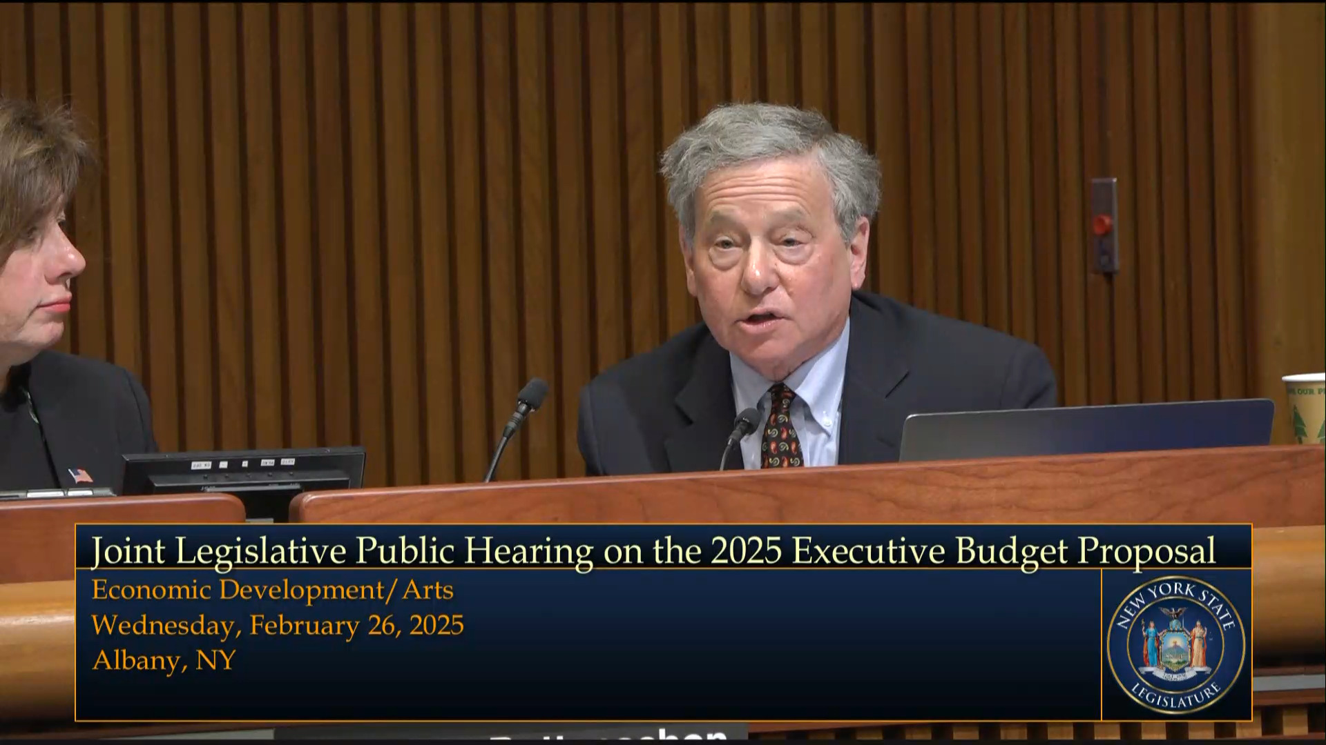 Economic Development Commissioner Testifies During Joint Budget Hearing on Economic Development/Arts