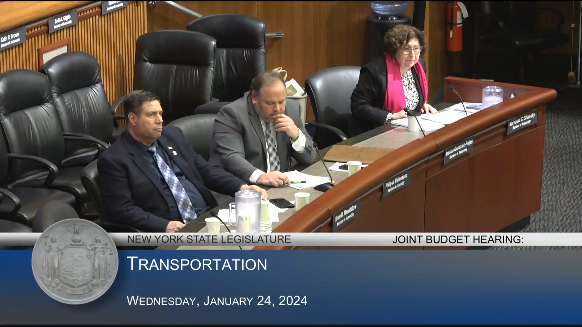 DMV Commissioner and Thruway Authority Director Testify During a Joint Budget Hearing on Transportation
