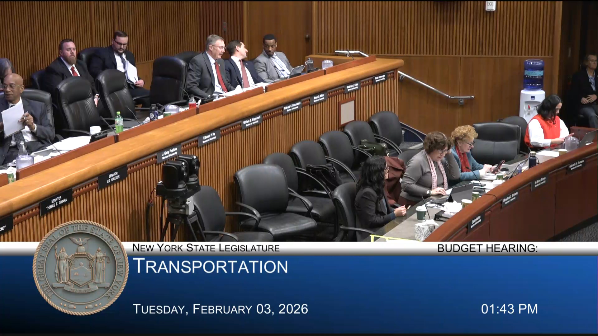 DOT Commissioner Testifies During a Joint Budget Hearing on Transportation