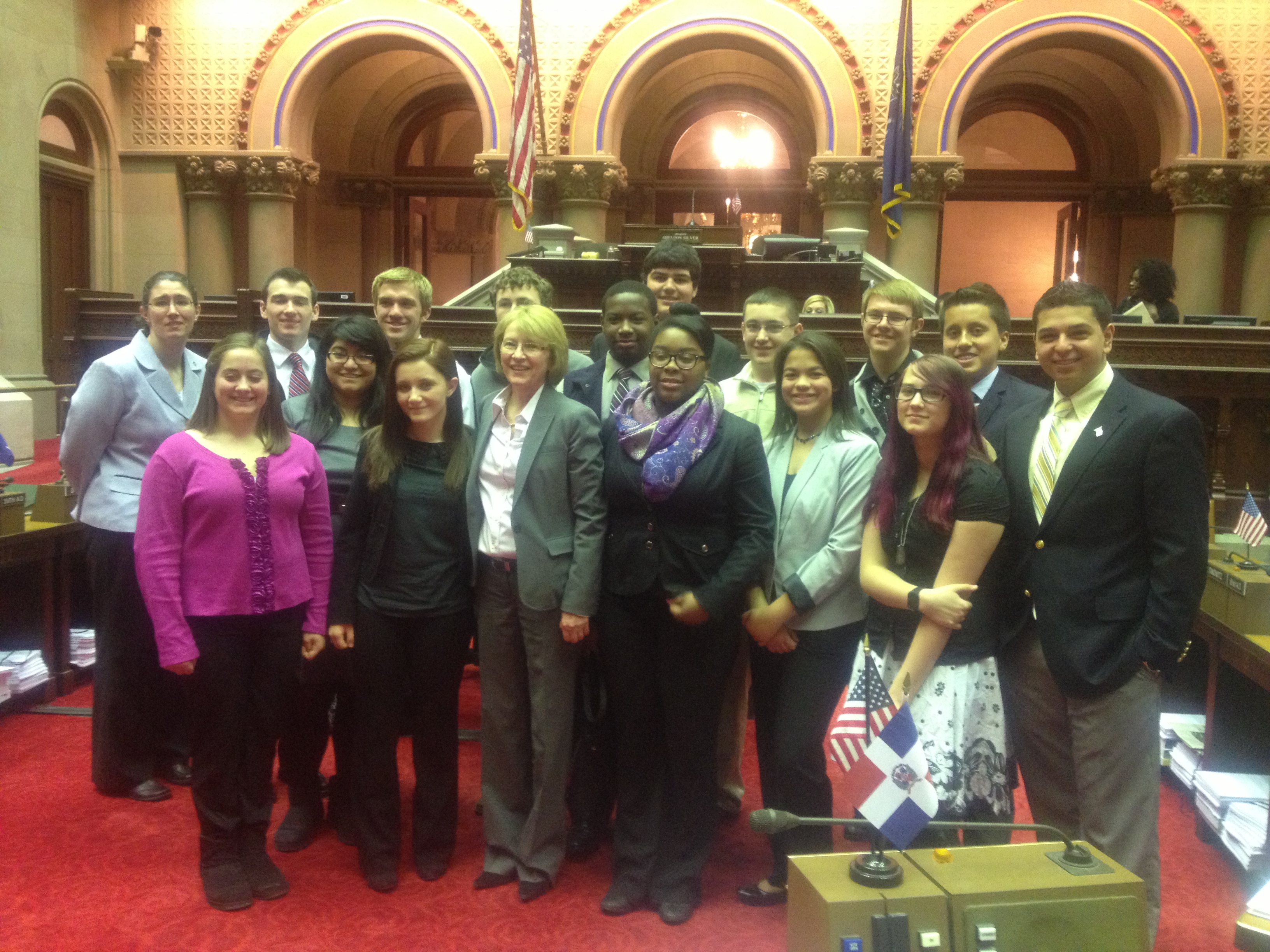 Assemblywoman Gunther was visited by members of the Orange County Youth Bureau in Albany.
