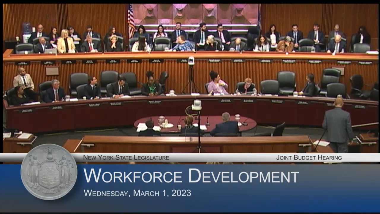 Joint Budget Hearing on Workforce Development and Labor