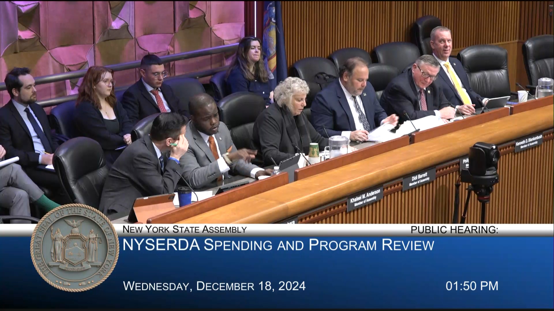 Former PSC Commissioner Testifies During Hearing on NYSERDA’s Spending and Program Effectiveness