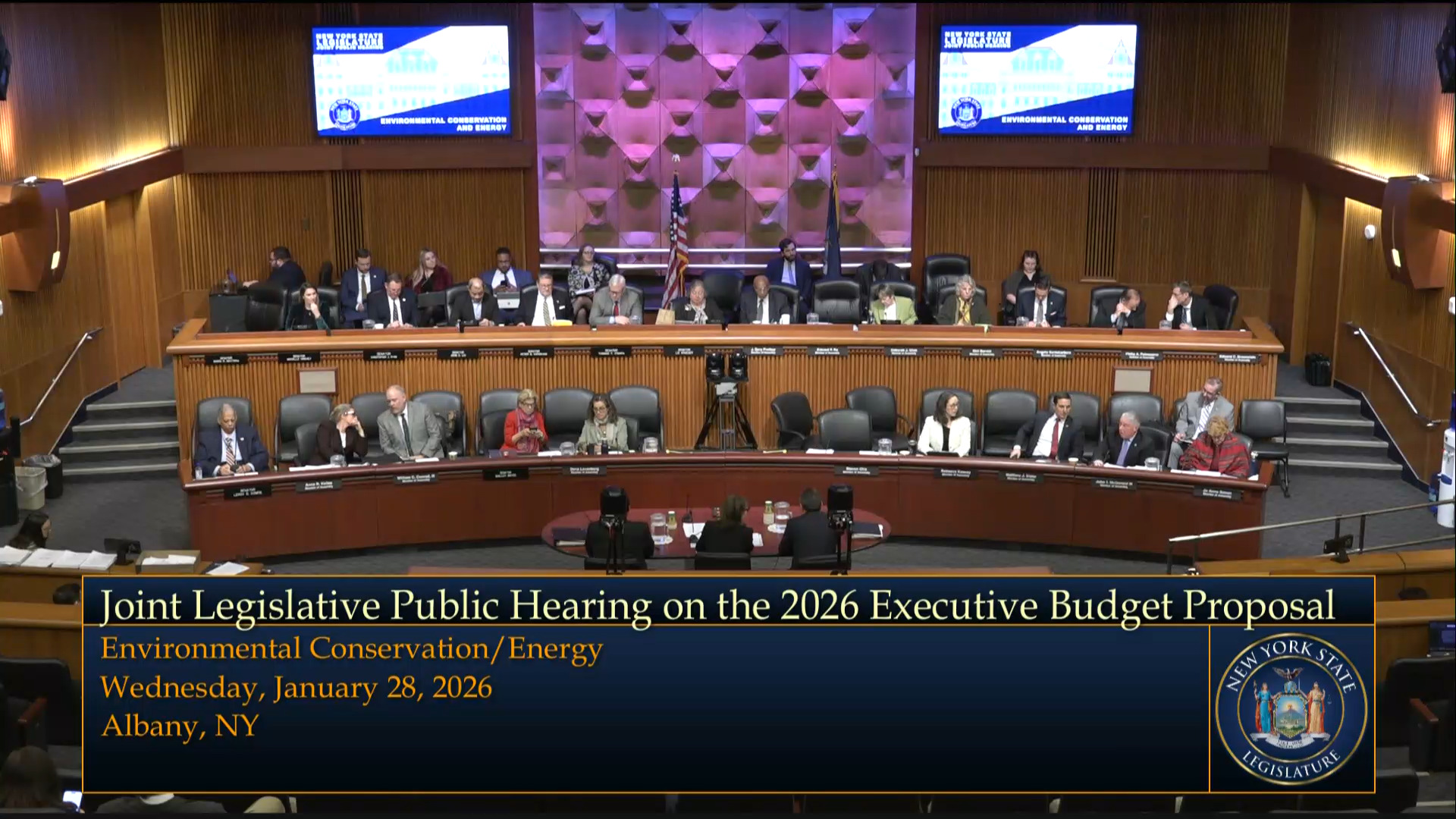 State Energy Officials Testify During Budget Hearing on Environmental Conservation