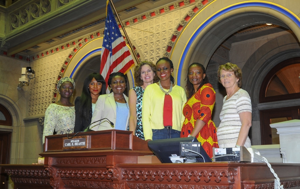 Assemblymember Fahy met in August 2016 with members of the a Nigerian delegation hosted by the International Center of the Capital Region and shared her experience with the NYS Legislative Women'
