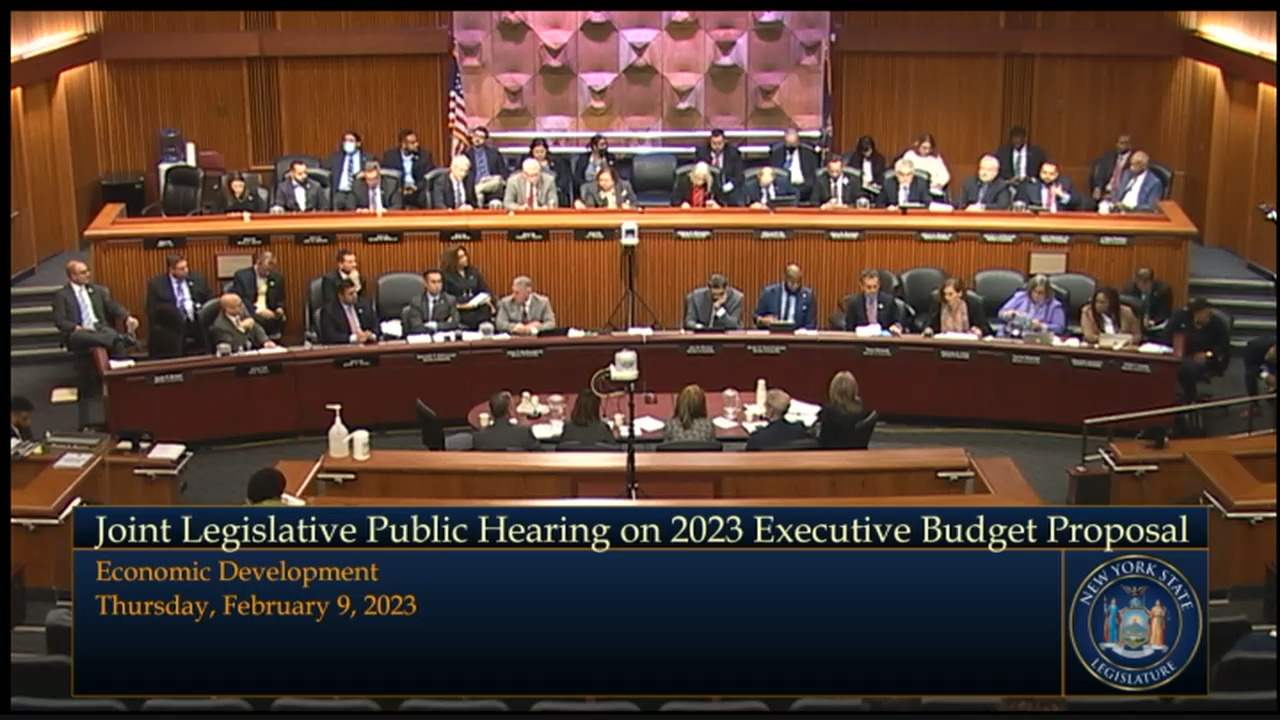 OGS Commissioner Testifies During a Budget Hearing on Economic Development and the Arts