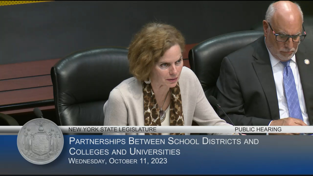 NYS School Boards Association Representative Testifies at Hearing on Partnerships Between School Districts and Colleges
