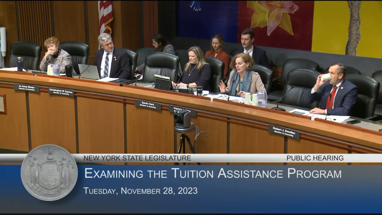 SUNY Chancellor Discusses Pell Grants at a Hearing on the New York State Tuition Assistance Program