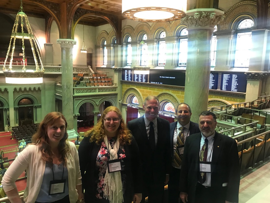 Assemblyman Will Barclay (R,C,I-Ref-Pulaski) is pictured along with, from left, Sarah Barnard, Nicolette Havrish, Joseph Piraino, and Steven Busa, in the Capitol Building on Wednesday, May 8. Havrish