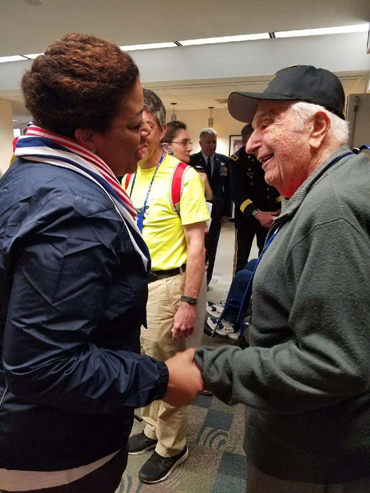 Assemblymember Hunter welcomed CNY's WWII and Korean War Veterans from the Honor Flight Mission 9.