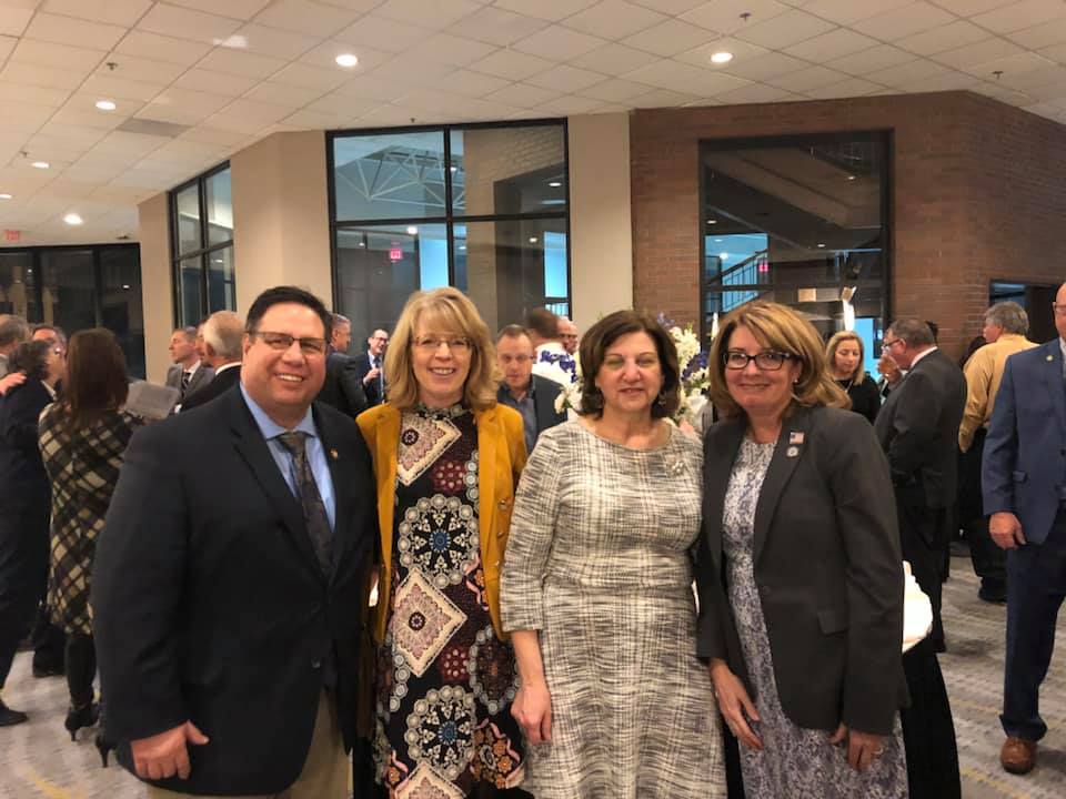 Assemblyman Brian Manktelow (R,C,I,Ref – Lyons) said it was a pleasure meet with Cayuga County Clerk Susan Dwyer, Deputy Clerk Daw Wolff and New York State Senator Pam Helming recently in Albany