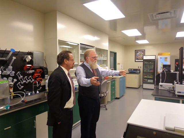 Assemblymember Bronson was invited to tour OyaGen, a local biotechnology company focused on developing drugs for infectious diseases and cancer. [Pictured: Dr. Harold Smith, OyaGen’s founder and CEO].