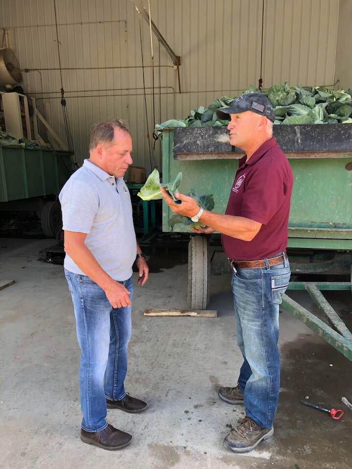 During the last stop of the tour, Hawley talks with the Roberts Family of Lynn-ette and Sons Inc. in Kent where the owners fear that the new Farm Labor Bill will force their labor supply t
