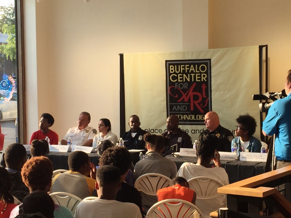 August 10, 2016 – Assemblywoman Peoples-Stokes and the Buffalo Center for Arts and Technology hosted a youth panel focused on Race, Buffalo, Policing, and Community. The Youth Panel consisted of five