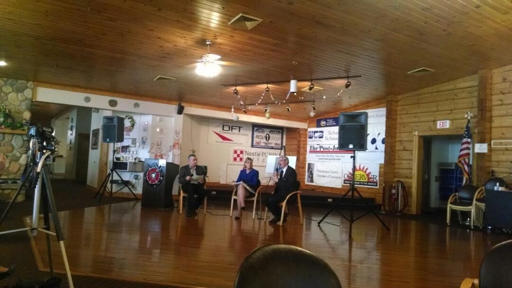 Assemblyman Goodell and Senator Young take part in the Chautauqua County Chamber of Commerce's Legislative Breakfast at the Lakewood Rod & Gun Club.