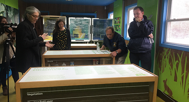 The group tours the former Fishkill Landfill