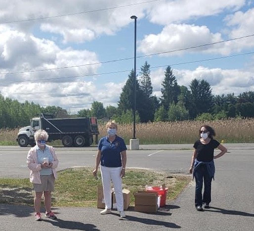 Assemblywoman Mary Beth Walsh (R,C,I-Ballston) pictured distributing PPE on Saturday, May 30 at Halfmoon Town Complex.