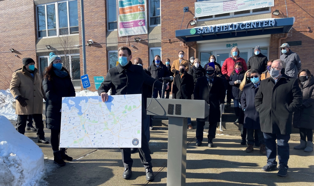 On February 8, 2021, Assemblyman Braunstein, along with local elected officials and civic leaders, held a press conference at Commonpoint Queens in Little Neck demanding the immediate opening of permanent vaccination locations in Northeast Queens.